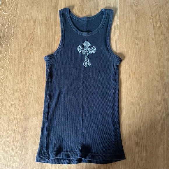 Y2K Cross Bedazzled Tank Top - Picture 2 of 3